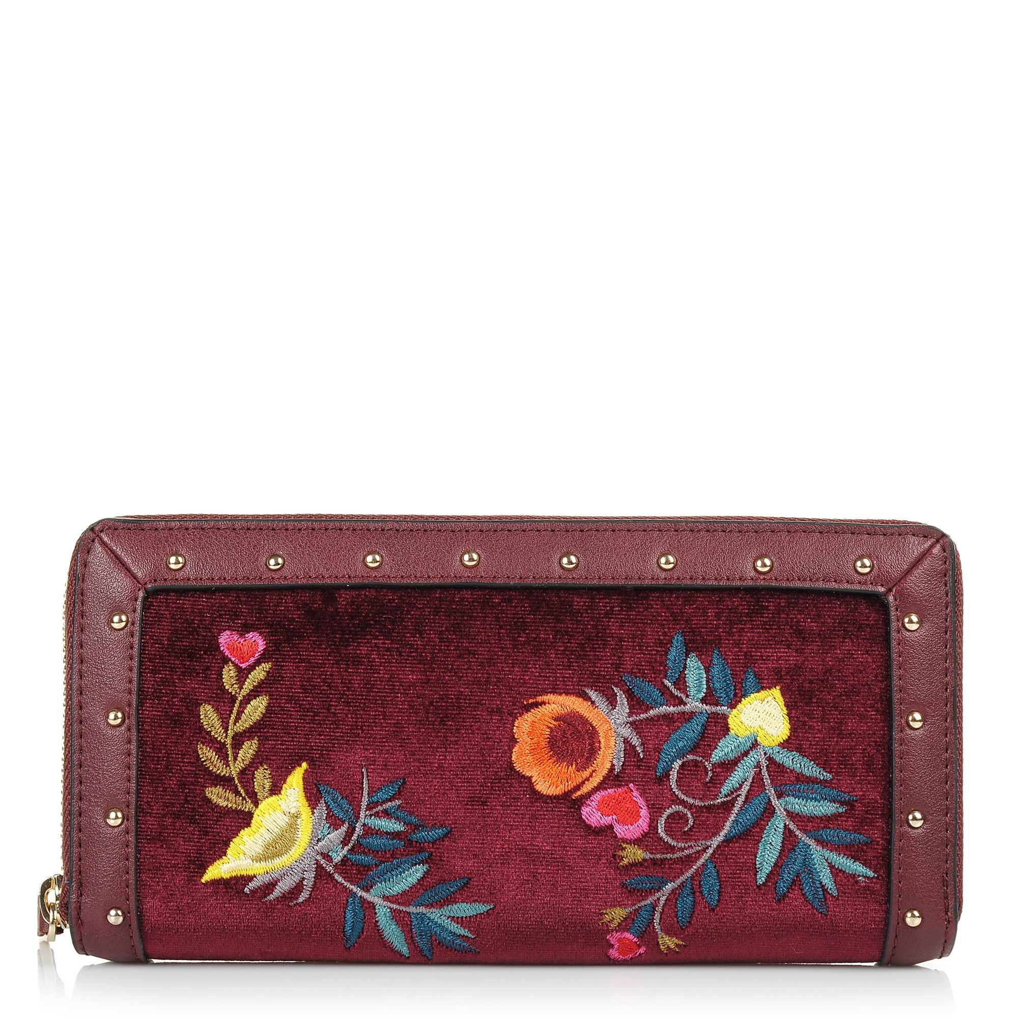 Πορτοφόλι Trussardi Jeans Portulaca Velvet/Embroidery Zip Around Wallet 75W00091