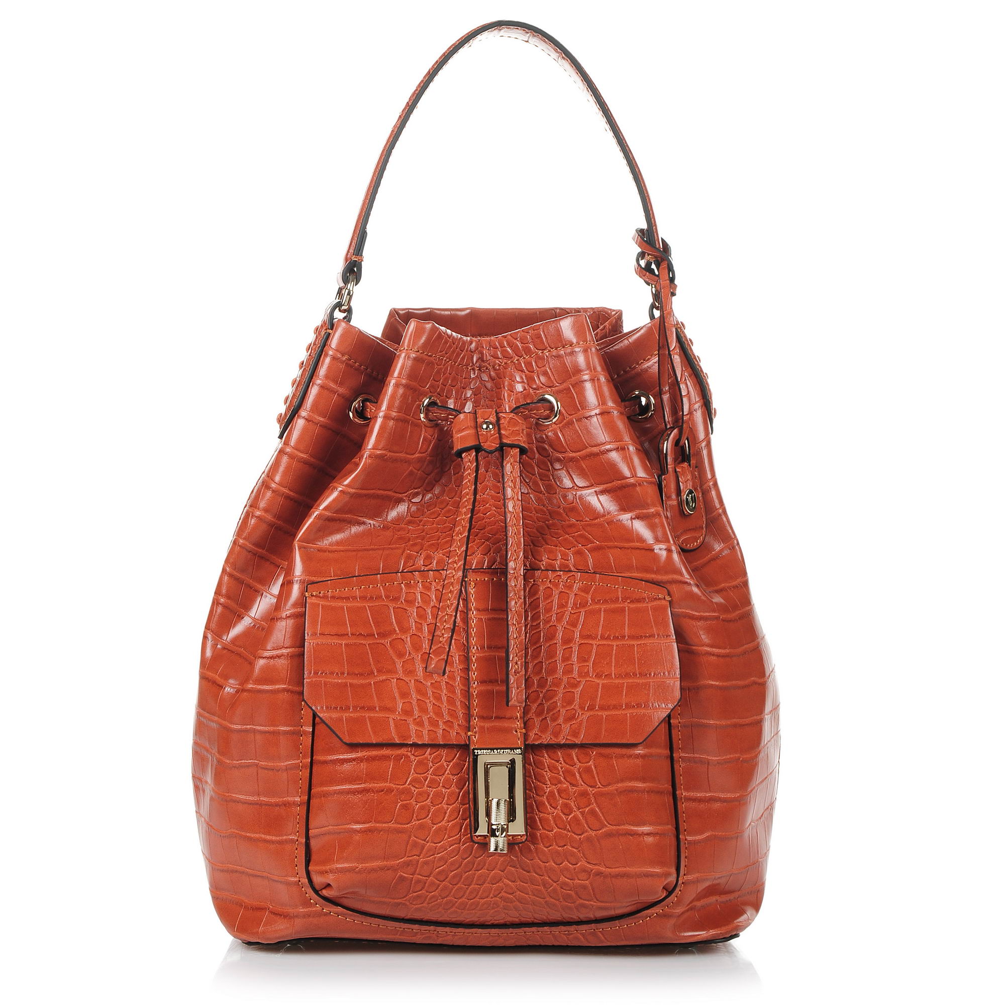 Πουγκί Trussardi Jeans Suzanne Ecoleather Cocco Printed Satchel Bag 75B00387