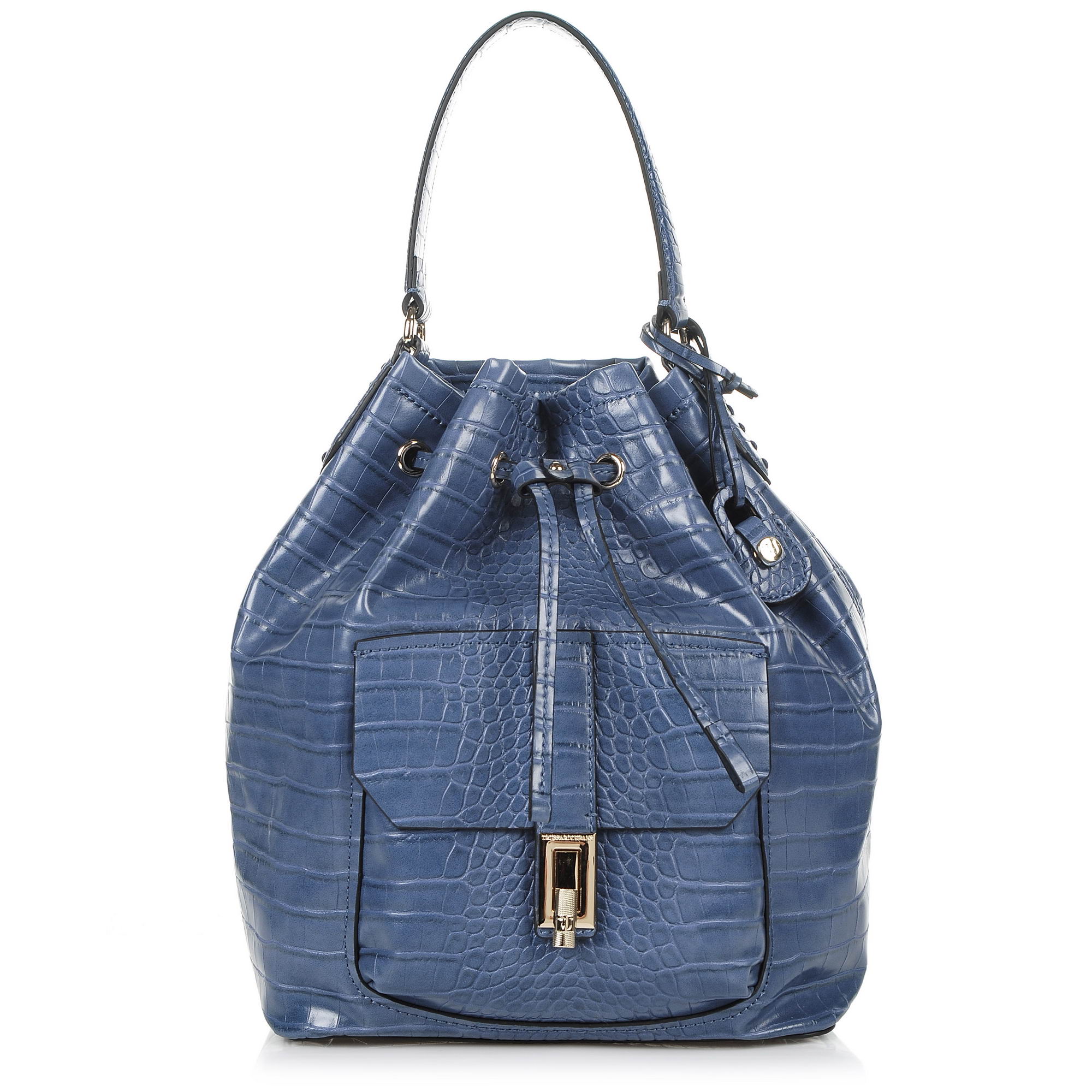 Πουγκί Trussardi Jeans Suzanne Ecoleather Cocco Printed Satchel Bag 75B00387