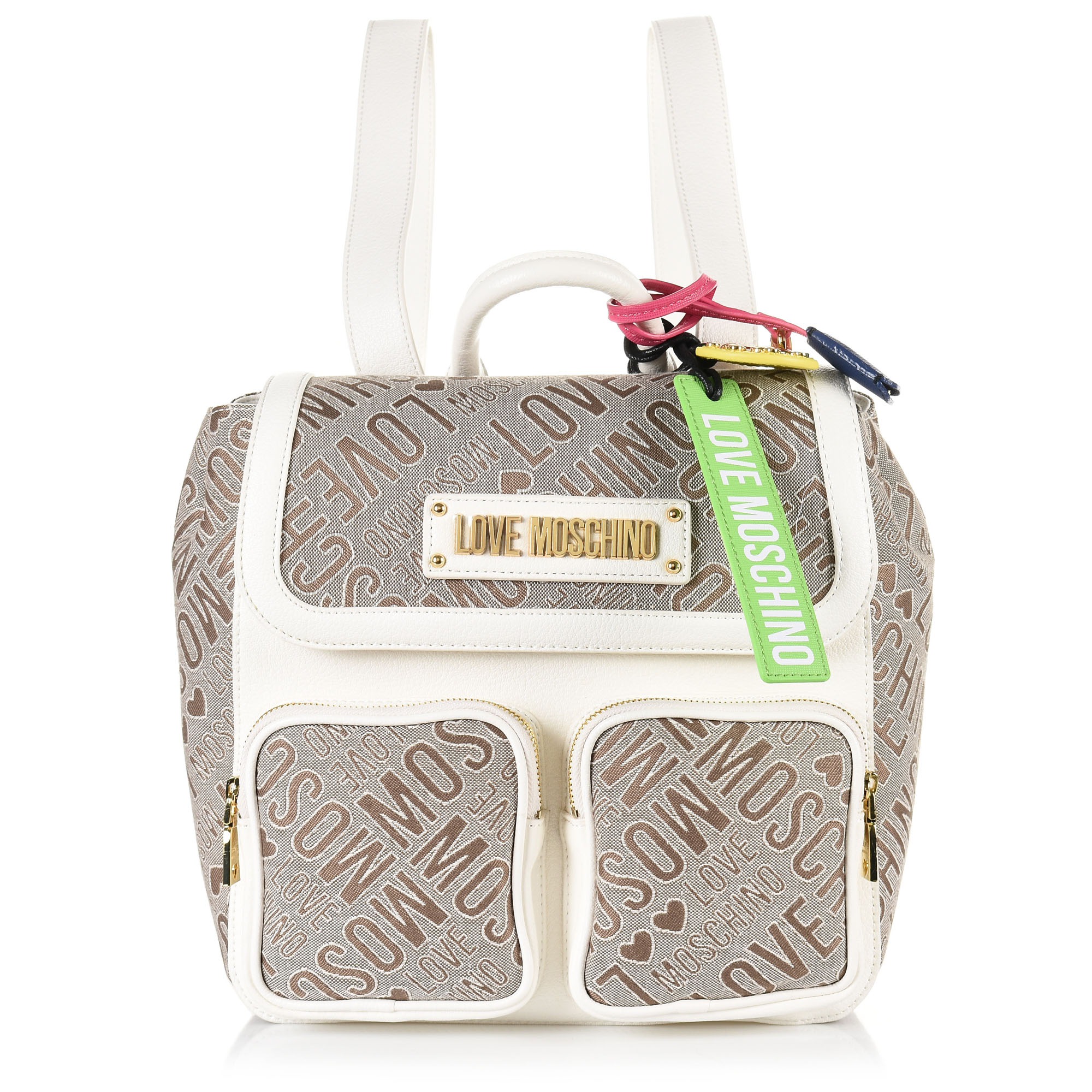 Σακίδιο Πλάτης Love Moschino Borsa Jacquard Naturale JC4215PP07KB