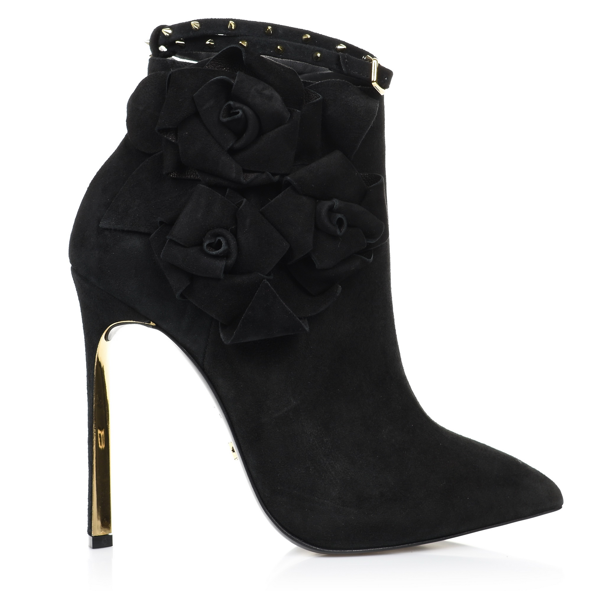 Suede Δερμάτινες Γόβες Dukas Twist Booties Roses 5.DTBR