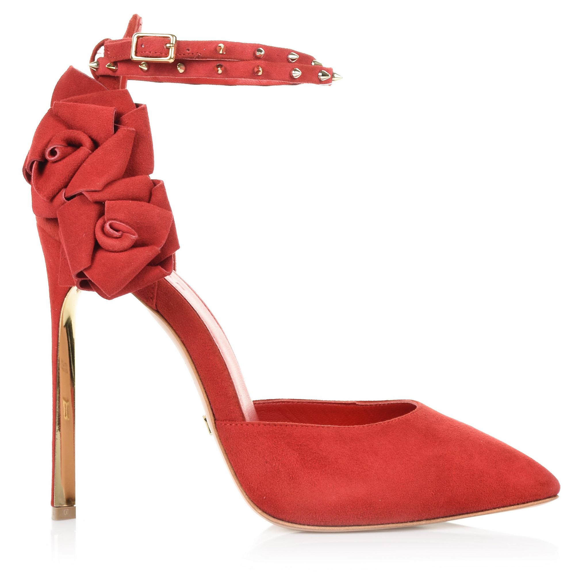 Suede Δερμάτινες Γόβες Dukas Twist Pump Roses 4.DTPR