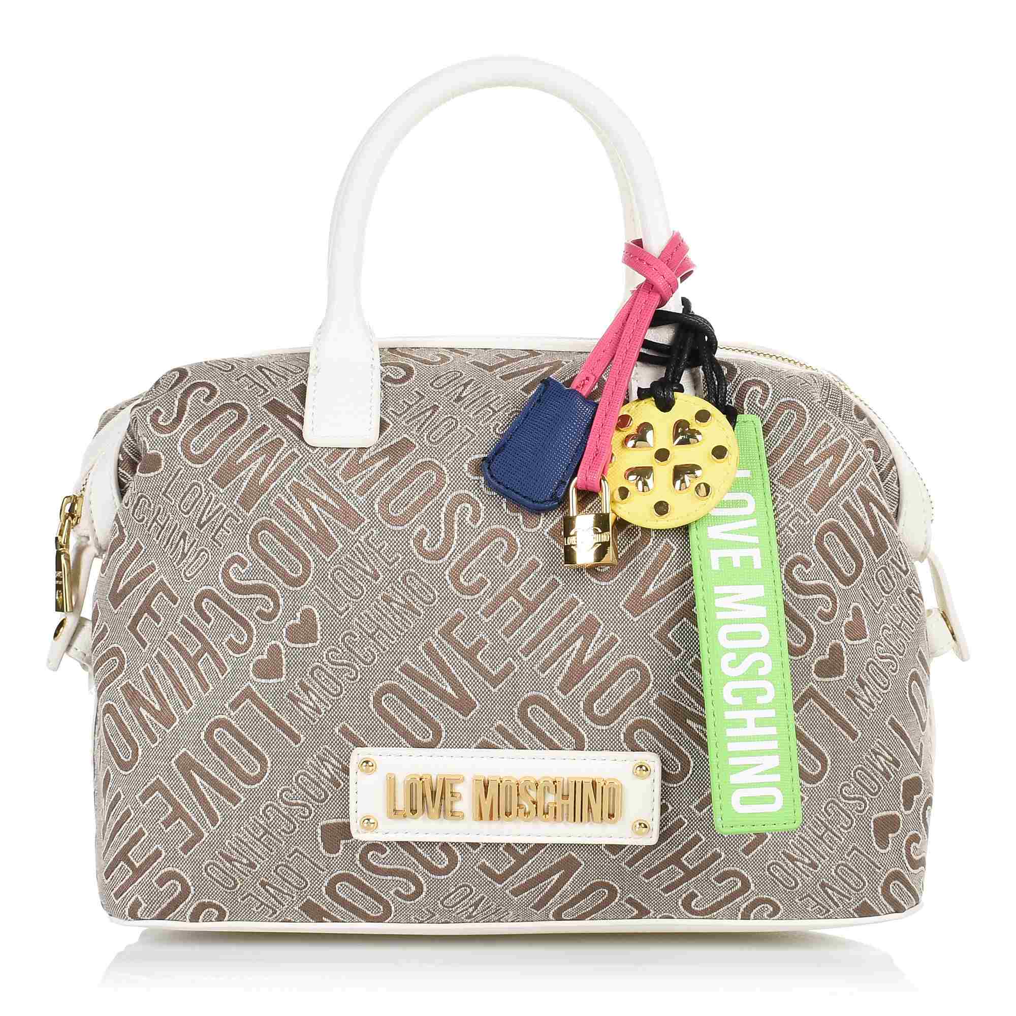 Tote Τσάντα Love Moschino Borsa Jacquard Naturale +Pu JC4218PP07KB