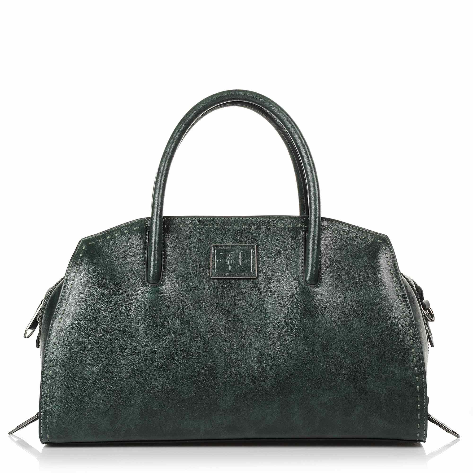 Tote Τσάντα Trussardi Jeans Zenzero Satchel Bag Ecoleather Tumbled 75B00494