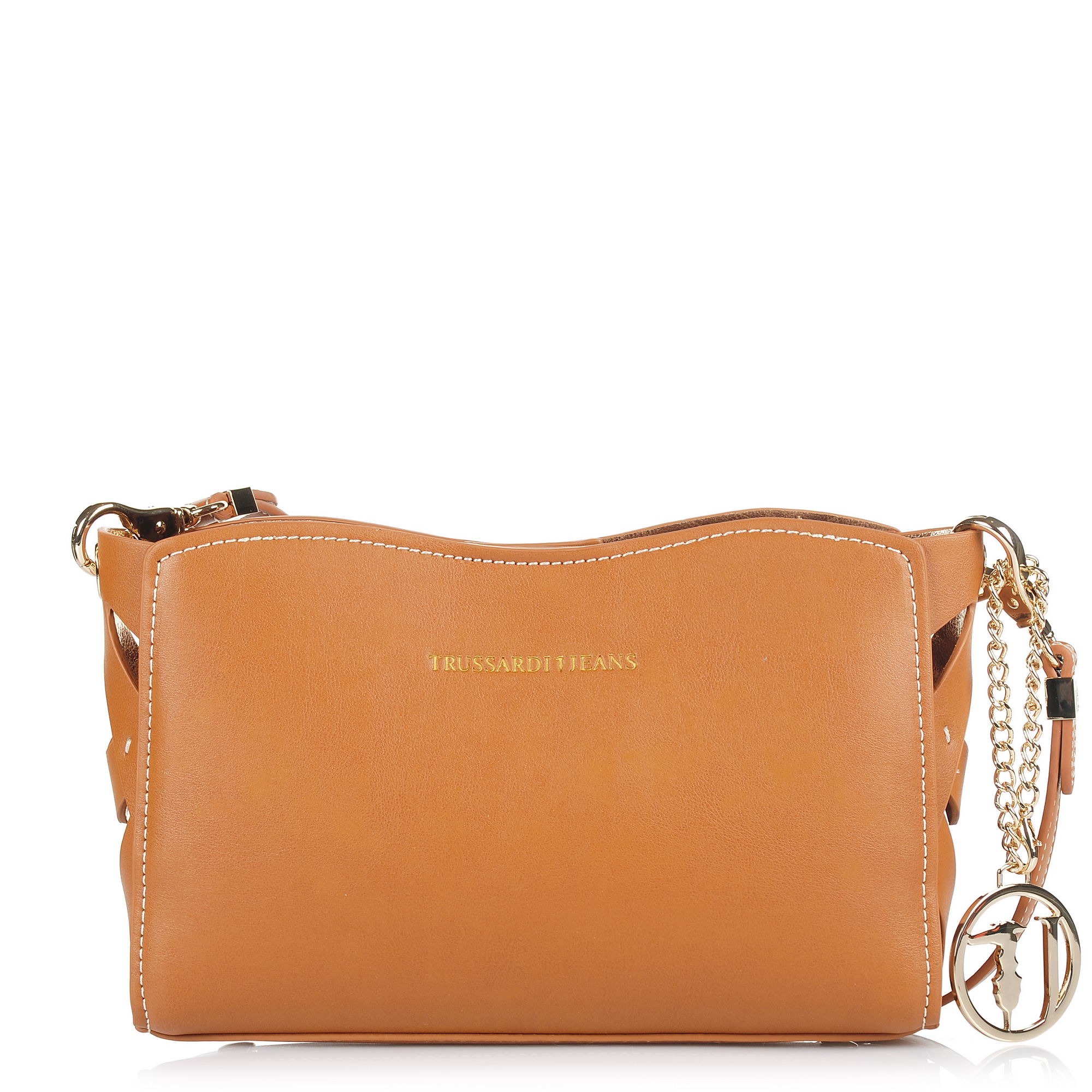 Τσαντάκι Ώμου – Χιαστί Trussardi Jeans Dahlia Smooth Ecoleather Printed Canvas Mini Bag 75B00340