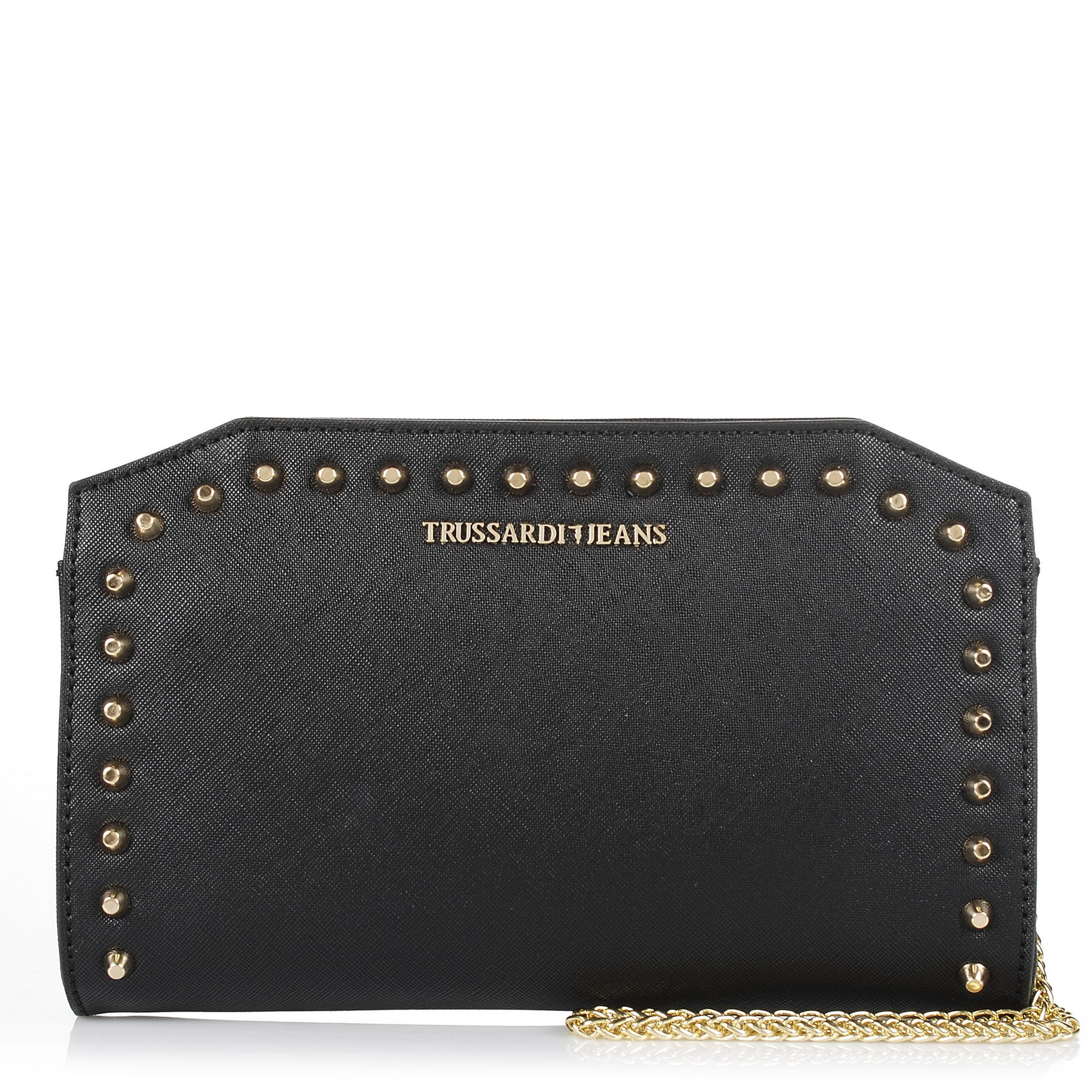 Τσαντάκι Ώμου – Χιαστί Trussardi Jeans Levanto Ecosaffiano Studs Pochette 75B00028